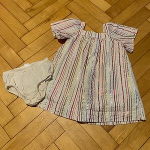 Metallic striped dress